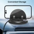 thumbnail image 6 of EEEkit Car Phone Holder, 360° Rotating Dashboard Mount for Smartphones & GPS, Washable Reusable Silicone Holder, Black, 6 of 7