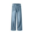 thumbnail image 6 of Frnrwgo Jeans for Men Loose Fit Wide Leg Drawstring Elastic Waist Retro Casual Denim Pants, 6 of 9