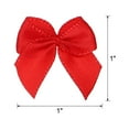 thumbnail image 2 of Uxcell Mini Ribbon Bow Mini Fabric Satin Ribbon Flower Bows Craft DIY Sewing Wedding Bows Red, 2 of 5
