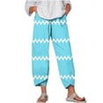 thumbnail image 1 of Pantalones de Mujer Traje Verano Cómodo de Moda Impreso Pantalones Recortados, Pantalones Elásticos Casuales, 1 of 5