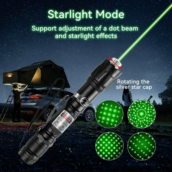 CAMOTUSE Green Laser Pointer Pen 532nm Rechargeable High Power Strong Beam for Outdoor Hunting