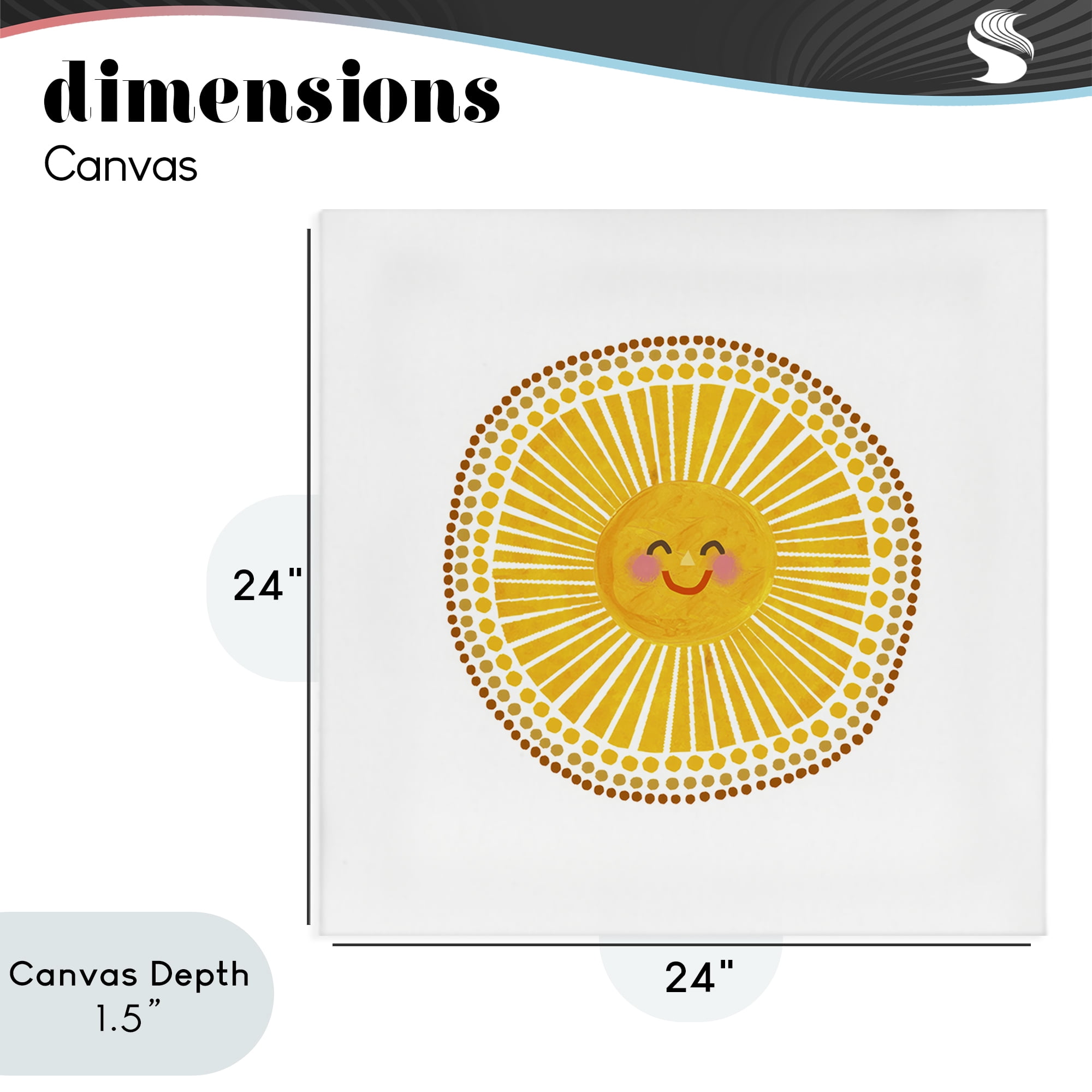 Stupell Industries Yellow Sun's Smile Canvas Wall Art, design by Katherine Herrell Studio