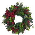 thumbnail image 1 of Kurt S. Adler WRT0306 24 in. Berries & Pinecone Ribbon Wreath, 1 of 1