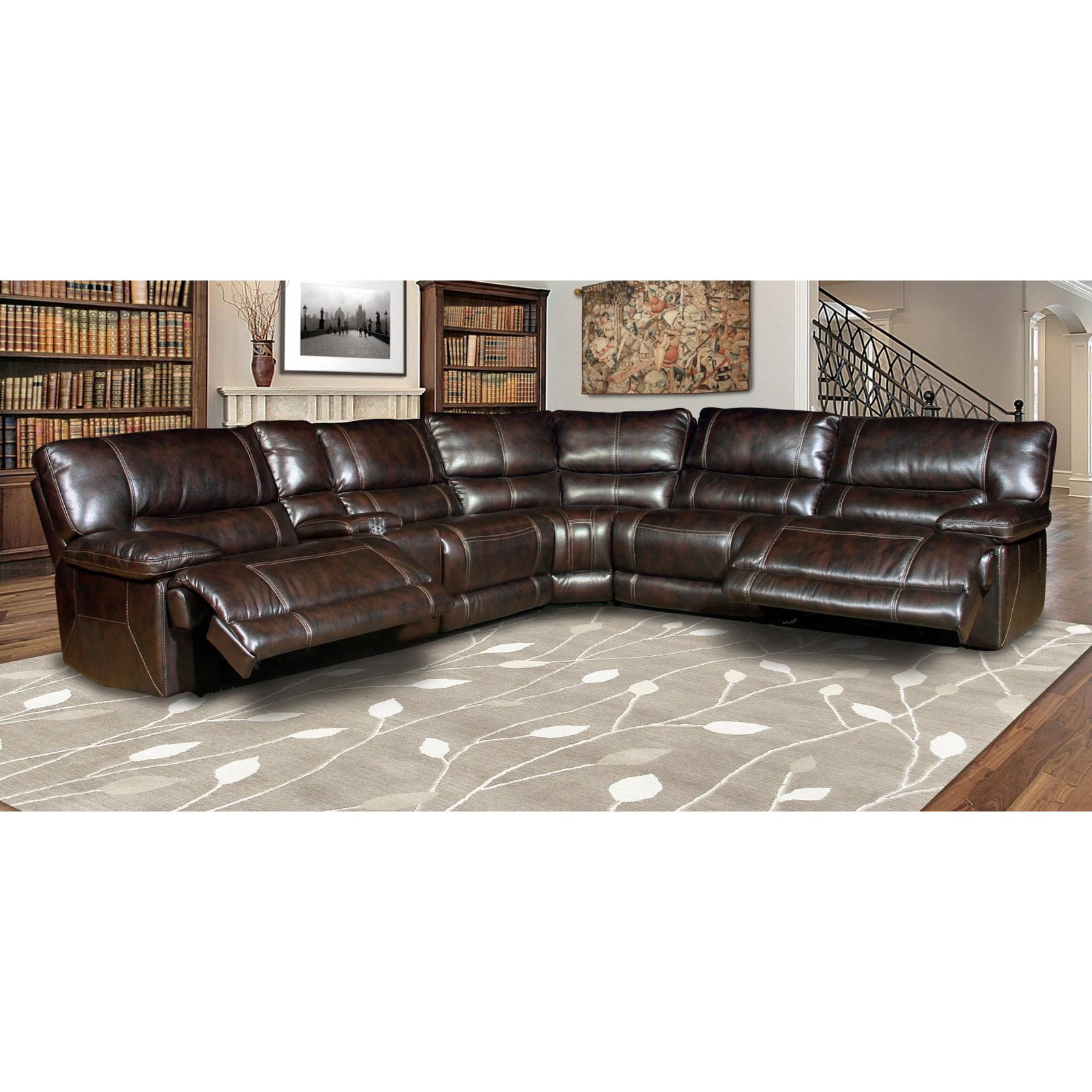 Parker House Pegasus 6 Piece Modular Sectional with 2 Power Headrest