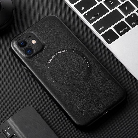 Phone Case,PU Leather soft Bumper Interior Three-Layer Protection, Support Wireless Charging, Ultra-Thin Shockproof, Anti-Fingerprint, Simple Mobile Phone Case for iPhone 11,Black