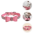 thumbnail image 4 of Weiweiguan 1 Ensemble Collier pour Chien avec Strass Collier Réglable avec Nœud Collier d'Entraînement pour Chien, 4 of 7