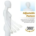 thumbnail image 4 of Kinbor 69Inch Full Body Female Mannequin Dress Form Adjustable with Metal Base for Retail Clothing Shops White, 4 of 10
