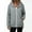 Gray, variant on Gamivast Hooded Windbreaker Rain Jacket for Women Lightweight Zip Up Outdoor Active Coat with Striped Lining Casual Waterproof Fall Outerwear with Pockets Travel Light Blue XXL