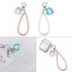 thumbnail image 2 of Stylish Heart Keychain Pendant Acrylic Bead Keyring Colorful Beaded Key Chain Fashionable Accessory for Bag and Purses, 2 of 4