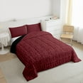 thumbnail image 3 of Feelyou Maroon Boho Snake Twin Comforter Sets, Rustic Mandala Damask Bedding Set, 2pcs, 3 of 8