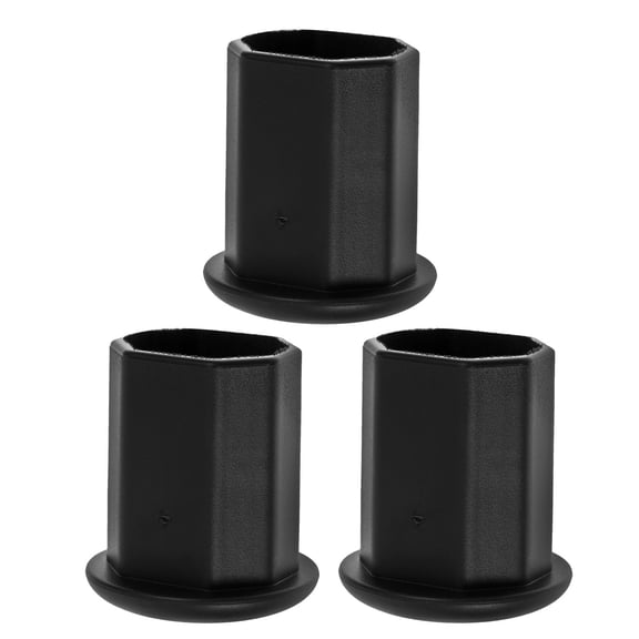 BESTYASH 3Pcs Field Hockey Stick End Covers Black Lightweight Protective Caps with Octagonal Grip for Replacement