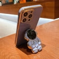 thumbnail image 4 of Compatible for iPhone 14 Pro Max 6.7 Inch 6D Plating Astronaut Hidden Stand Case, Cute Stand and Plated Phone Case for Women Girls Men Soft TPU Shockproof Back Cover - Blue, 4 of 11
