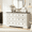 White-A(6 Drawers), variant on Meteorleg Farmhouse 6 Drawer Dressers for Bedroom, 53.9'' Wide Dresser & Chests of Drawers, Horizontal Wooden TV Stand Dresser for Bedroom, Hallway, Living Room, Cherry