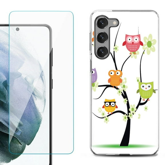 Shockproof Fashion Phone Case for Samsung Galaxy S23 5G, by OneToughShield ® - Tree Owl
