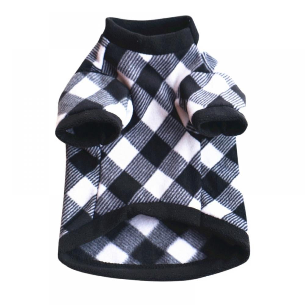 Plaid Small Dog Sweaters Chihuahua Clothes Winter Warm Pet Vest Outfit