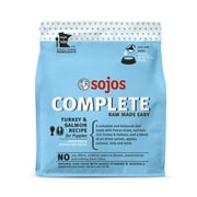 Sojos Complete Turkey & Salmon Puppy Recipe Grain-Free Freeze-Dried Raw Dog Food, 4 Pound Bag