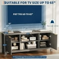 thumbnail image 2 of Fluted Tall TV Stands for Living Room, Heavy Duty Entertainment Center with Storage, Mid Century Modern Television Stands for 50/55/60/65 TV, Media Console Table (Grain Oak), 2 of 6