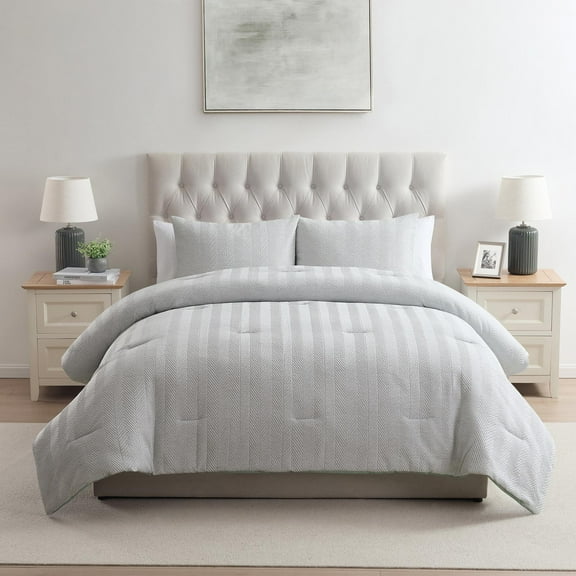 Herringbone Heatset 3pc. Comforter Set