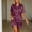Purple, variant on NominalSnug Satin Pajamas Sets for Women Short Sleeve Button down Shirts Wide Leg Shorts with Pockets Loungewear