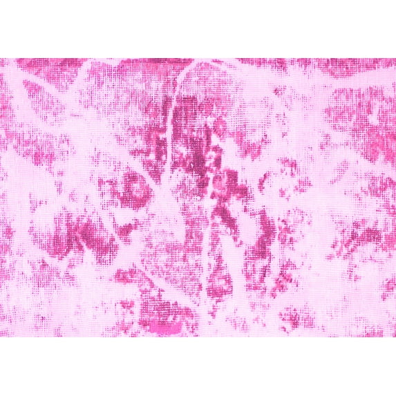 Ahgly Company Indoor Rectangle Abstract Pink Modern Area Rugs, 2' x 3'