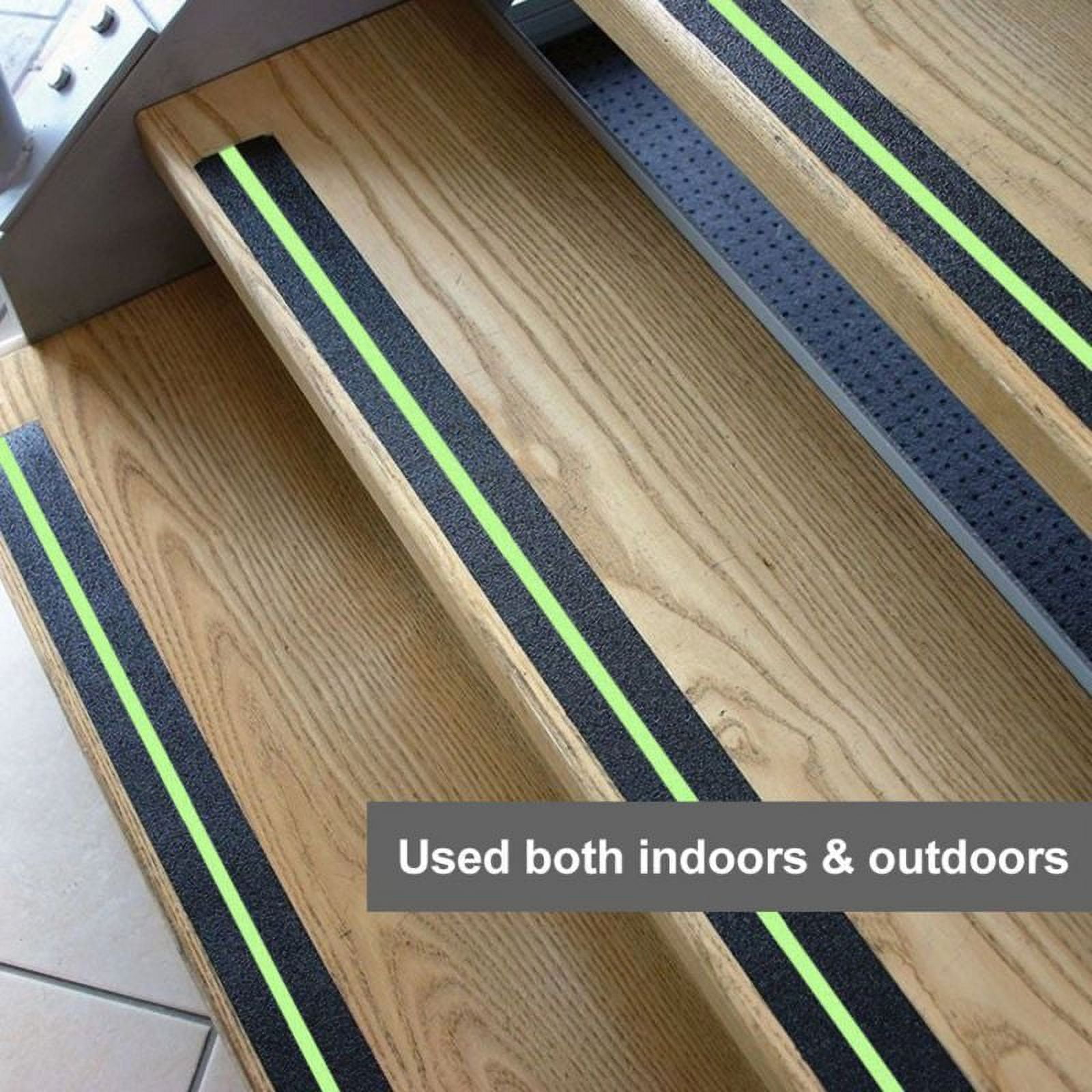 Glow In The Dark Anti-Slip Stairs Tape DIY Self-Adhesive with Green Fluorescent Strips Safety Track Tape