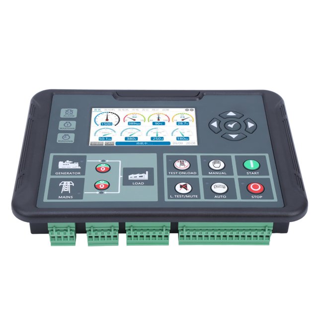 Controlador De Generador Electrónico Duradero, Controlador De Grupo Electrógeno Simple Y Confiable, Para Generador De Medición De Potencia Pantalla De Potencia Generador De ANGGREK Genset Controller