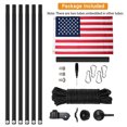 thumbnail image 3 of SnugNiture 25FT Sectional Heavy Flagpole Kit and 3×5 American Duty Flag for Yard, Mall Show or Exhibition,Black, 3 of 7