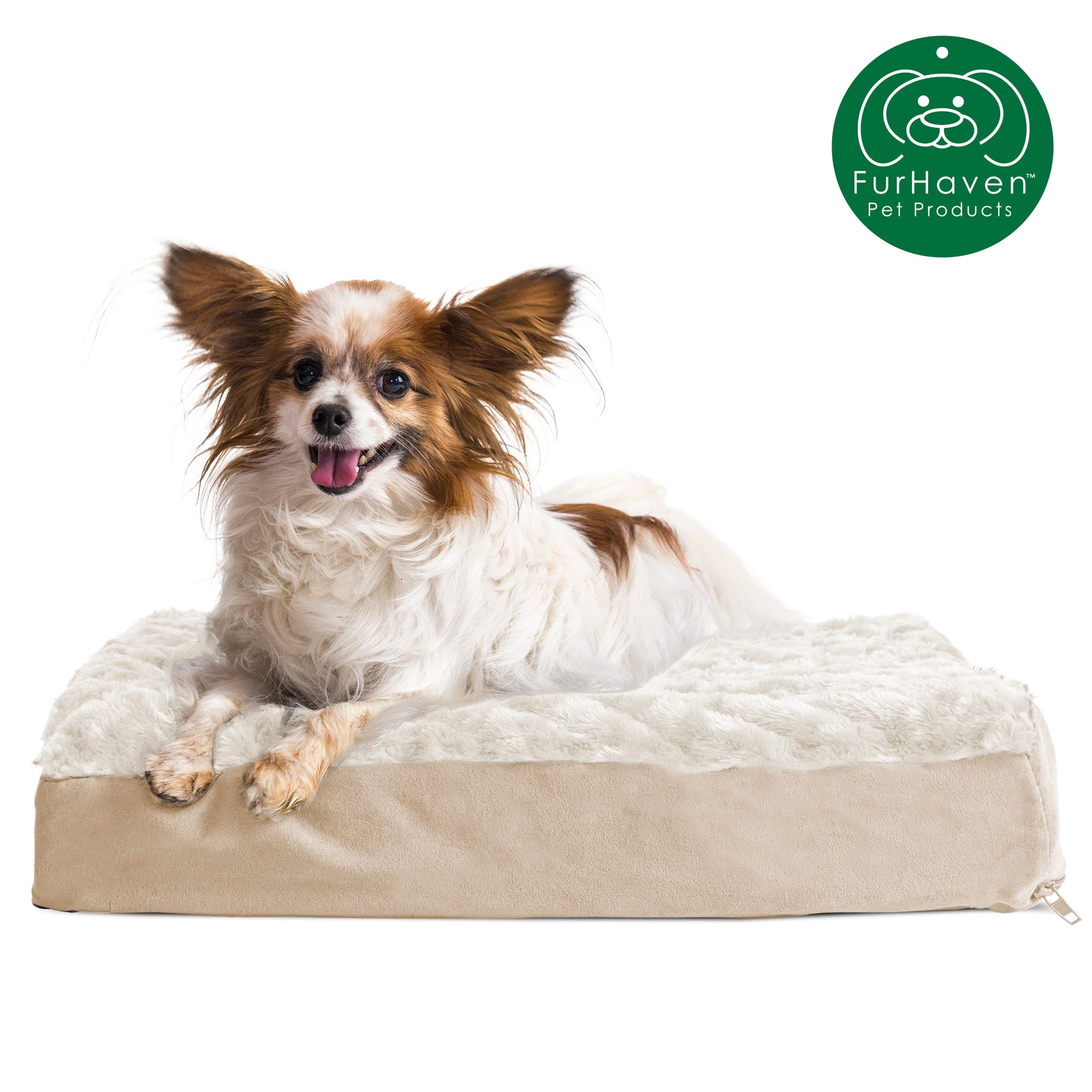 Furhaven Pet Dog BedDeluxe Mattress Pet Bed for Dogs & Cats Available in... 