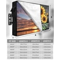 thumbnail image 7 of Outdoor TV Cover 52 to 55 Inch Weatherproof, Farmhouse Floral Sunflower Waterproof TV Screen Protector for Outside Decor with Zipper and Pocket 52"L x 30"H , You Are My Sunshine Black, 7 of 7