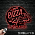 thumbnail image 2 of Craftnamesign Custom Pizzeria Sign, Pizza Sign, Shop Sign, Kitchen Decor, Personalised Gift, 2 of 5