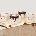 thumbnail image 2 of AVAFORT Marshmallow Shaped Hot Chocolate Mugs Set Heart Emoji 4 Cups Set, 2 of 4