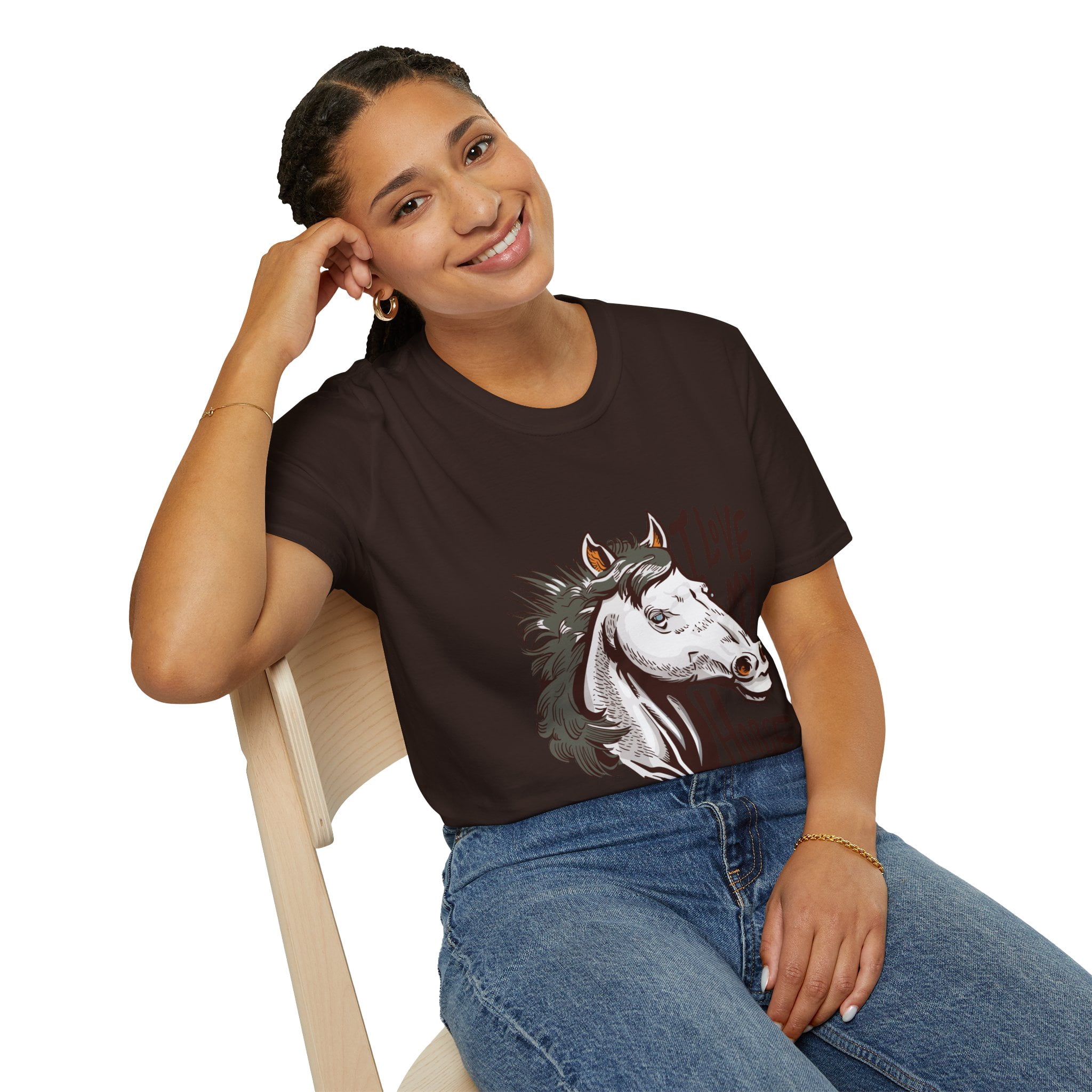 Love My Horse Motivational Equestrian Novelty TShirt
