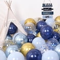 thumbnail image 4 of Globos de fiesta Togvu, azul marino y dorado, 60 paquetes de 30 cm con confeti, 4 of 7
