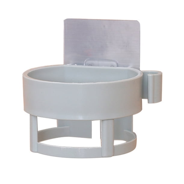 Cateissary Soporte para secador de pelo para baño Soporte de pared ABS Soporte de montaje adhesivo resistente Estante de almacenamiento para Juegos de accesorios de baño azul