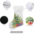 thumbnail image 3 of Christmas Tree Winter Christmas Stockings Xmas Balls Christmas Presonalized Large Stocking Sock, Set of 1 Xmas Party Winter Decor Candy Bag Family Holiday Gift, 17.7 Inch, 3 of 7