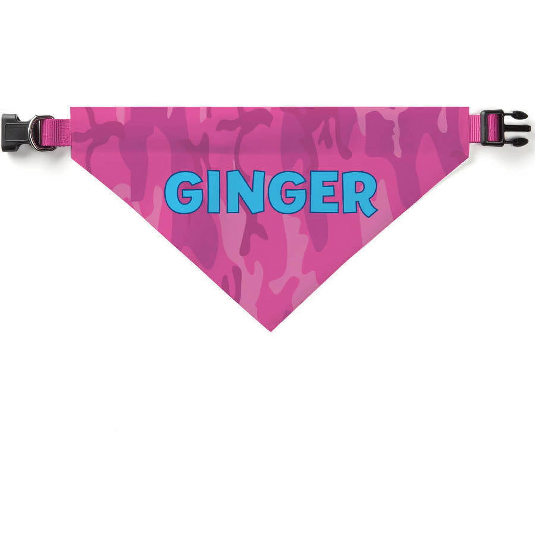 Personalized Pink Camo Dog Bandana Collar Cover