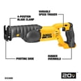 thumbnail image 4 of Kit combinado de herramientas eléctricas DEWALT 20V MAX para 4 herramientas con cargador de batería, 4 of 9