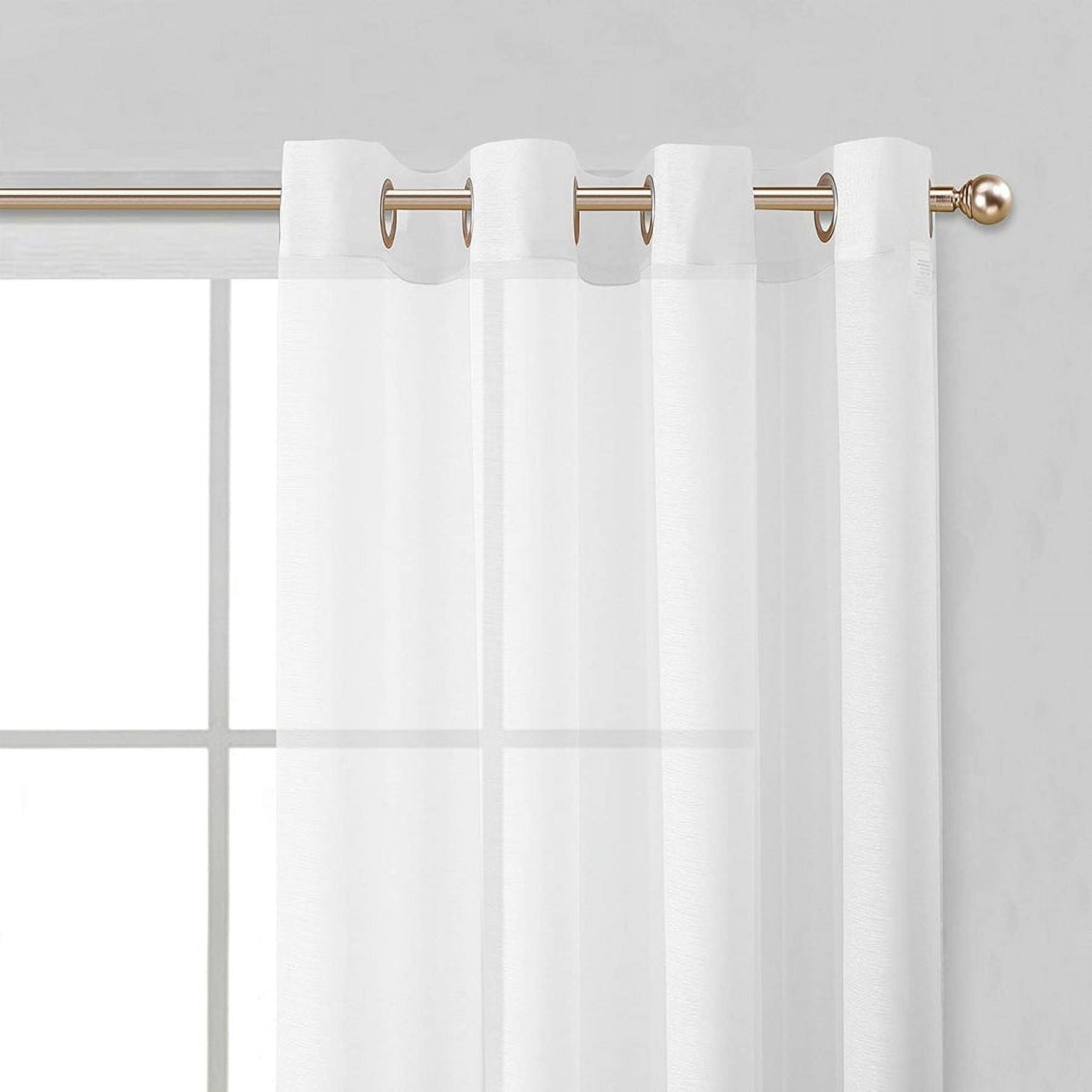 Dainty Home Cloud Linen Look 3D Puff Linen Look Sheer Curtain Panel Grommet  Panel Pair 2 Curtain Panels W38 x L84 inches in Gray CLOUD7684GR - The  Home Depot