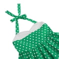 thumbnail image 6 of FAOWME Kids Girls Strap Spliced Polka Dot Vintage Children Dress Princess Dress Green 11-12 Years, 6 of 6
