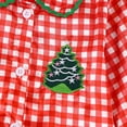 thumbnail image 5 of Wenfanal Boys Pajamas 2 Pieces Pajamas for Kids Soft Childrens Christmas Set Girls Cute Christmas Tree Checkered Print Long Sleeved Pajamas 2PCS Set Size 12-18 Months,Red, 5 of 7