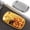 Silver, variant on Rectangular Sizzling Platter for Barbecue and Western Food Durable Stainless Steel Kitchen Serving Tray