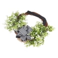 thumbnail image 3 of Creative Front Door Wreath with Bow 26 Letter Garden Outdoor Decorative Wreath, 3 of 21