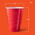 thumbnail image 2 of Hefty Party On AJH3&nbsp;Red Plastic Cups, Disposable Plastic Party Cups for Easy Cleanup and Large Gatherings, Red Cups for BBQs, Birthdays, Parties, and More, 18 Ounce, 50 Count, 2 of 3