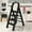 4-step black ladder, variant on Folding 4,3 Step Ladder, Portable Ladder For Multi-Purpose, Home, Kitchen, Heavy Sturdy Steel Step Stool With Anti-Slip Wide Pedals, Handrail, Safe-Lock Design, 330lbs Load, Black Red