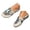 Blue, variant on Women's Causal Mules Shoes Closed Round Toe Slip on Slides Boho Knitted Walking Shoe Ladies Summer Indoor Slippers Size 6.5 Black