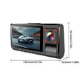 thumbnail image 3 of Tgbvmt Dash Cam 3.0 Inch Screen 1080P, Front, Inside and Rear 170° Wide Angle, Infrared Night Vision, Auto Loop Recording, Parking Monitoring for Complete Vehicle Coverage, 3 of 9