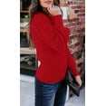 thumbnail image 2 of Langwyqu Fashion Autumn Winter Women Cable Sweater Long Sleeve Knit Pullover, 2 of 3