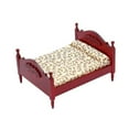 thumbnail image 2 of Casa de 1/12 mini de de abedul Mini tapizado hogar dormitorio accesorios conjunto de CUTICAT Cama de dormitorio de casa de muñecas, 2 of 7