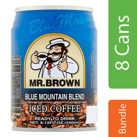 (8 pack) (8 Cans) Mr. Brown Blue Mountain Blend Iced Coffee, 8.12 Fl Oz