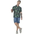 thumbnail image 6 of LA LEELA Men's Hawaiian Shirts Short Sleeve Button Down Shirt Mens Summer Holiday Beach Shirts Casual Aloha Tropical Shirts for Men Funny S Allover Palm Leafs, Black, 6 of 6